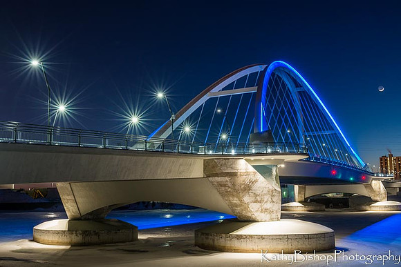 Lowry Avenue Bridge and Frozen River