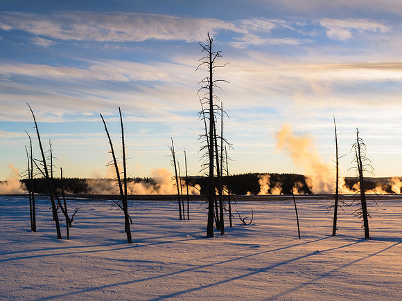 Geyser Basin Sunset